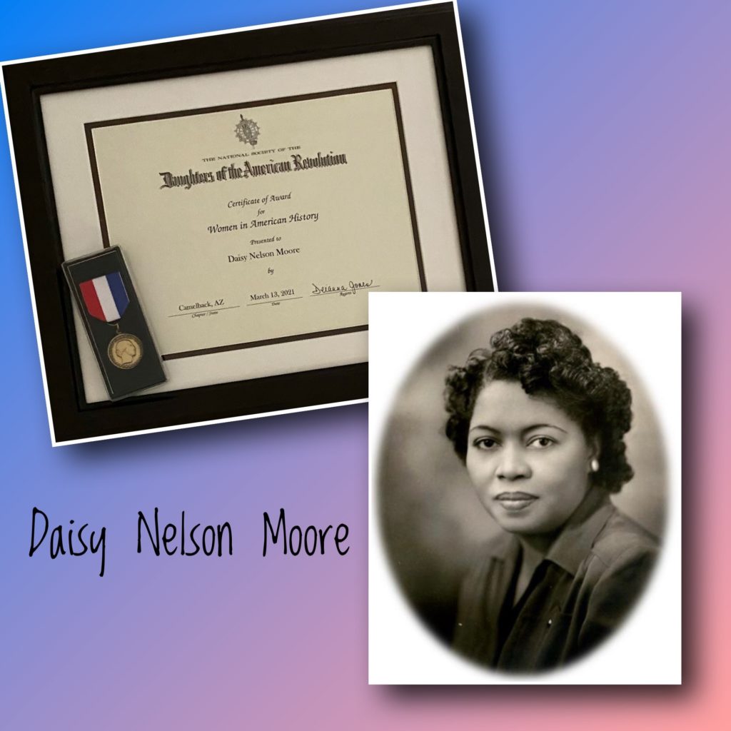 In 2021, we awarded the Women in American History award to Daisy Nelson Moore.